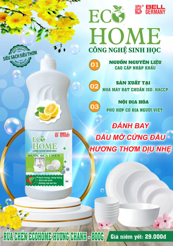 nước rửa chén hương chanh 800g